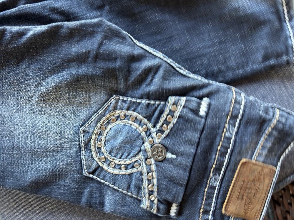 BIG STAR Women’s Jeans Size 28 Dark Wash Thick Stitch Bootcut Western Y2K